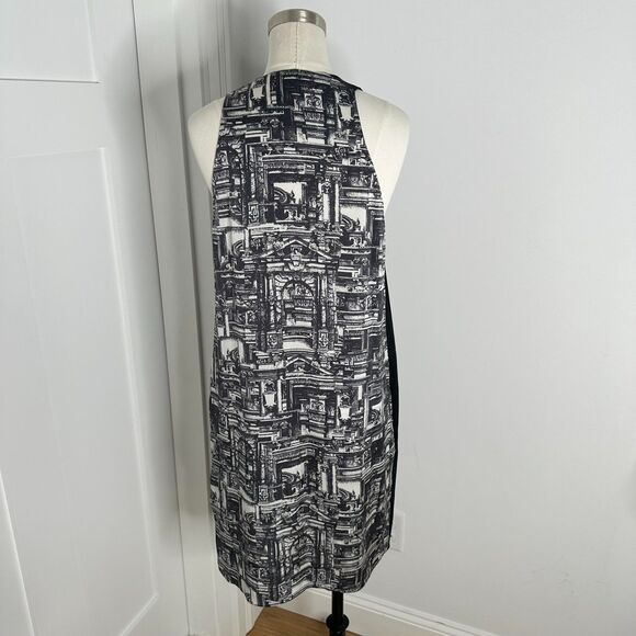 3.1 Phillip Lim Black Silk Shift Architectural Print Dress – Size 2 - Picture 6 of 10